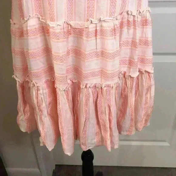 DRA Los Angeles Anthropology Cottage Core  Ladies Small Pink Ruffled Sundress - Picture 3 of 5